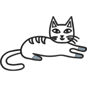 Minimalist Cat Line Art Design