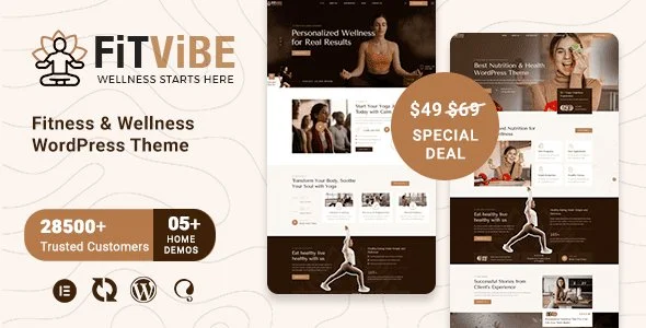 Fitness & Wellness WordPress Theme – Fitvibe